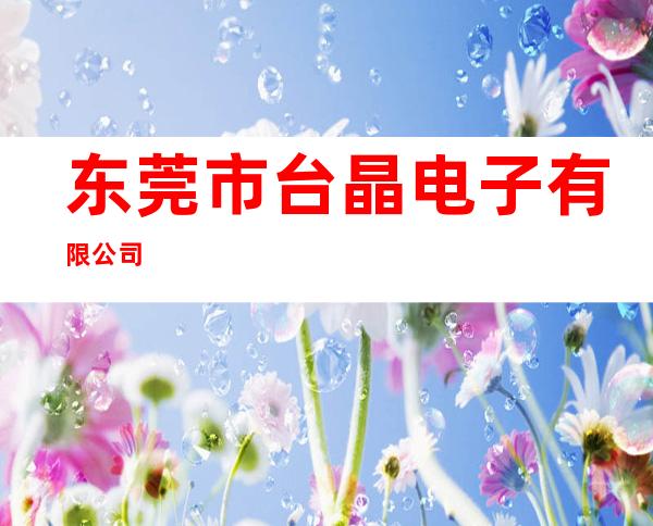 东莞市台晶电子有限公司